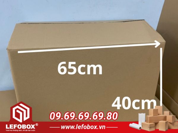 Thùng carton chuyển nhà 65x40x50 được nhiều người dân mua và sử dụng tại quận 4